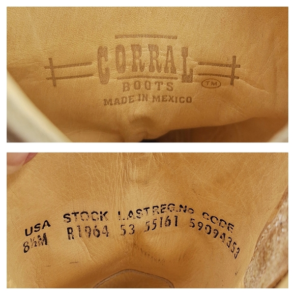 Vintage Corral Crackle Distressed Antique Saddle Boots - Picture 6 of 8